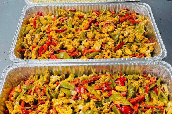 Chicken fajitas + rice (1)